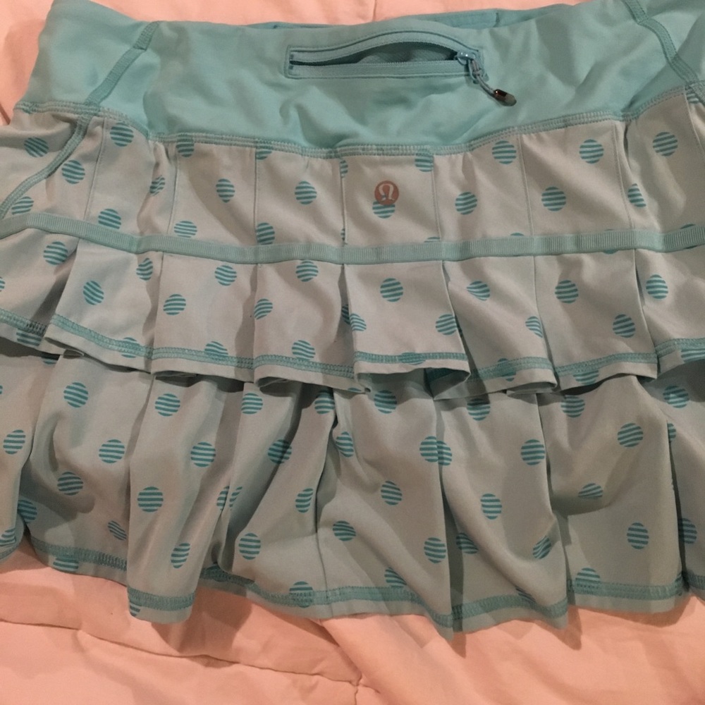 blue lululemon ruffle skirt!